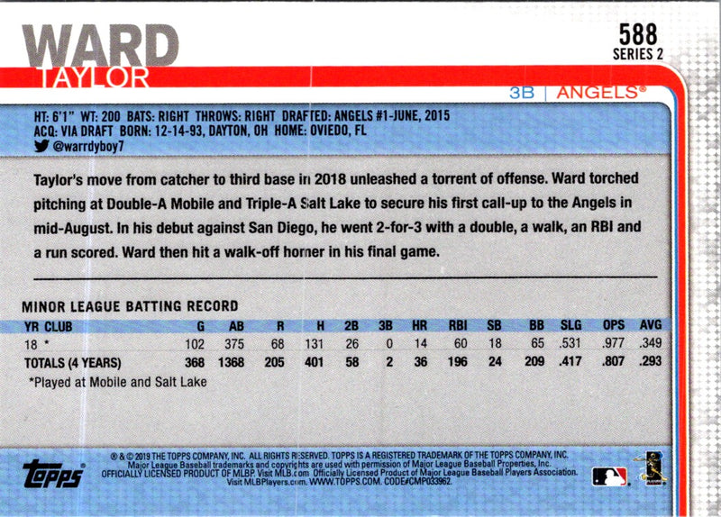 2019 Topps Taylor Ward