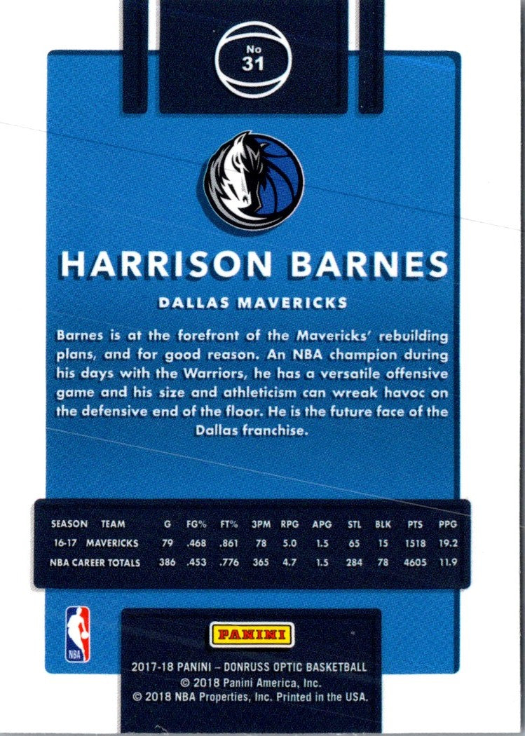 2017 Donruss Optic Harrison Barnes