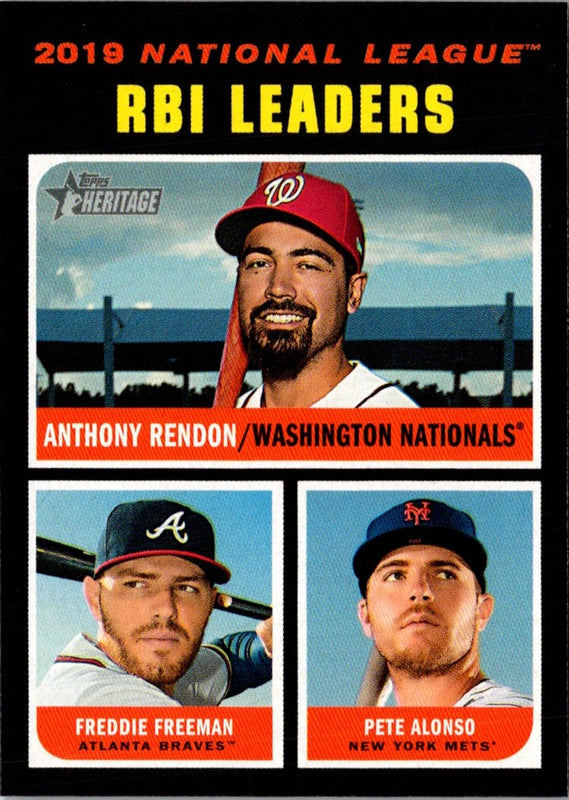 2020 Topps Heritage Anthony Rendon/Freddie Freeman/Pete Alonso #64