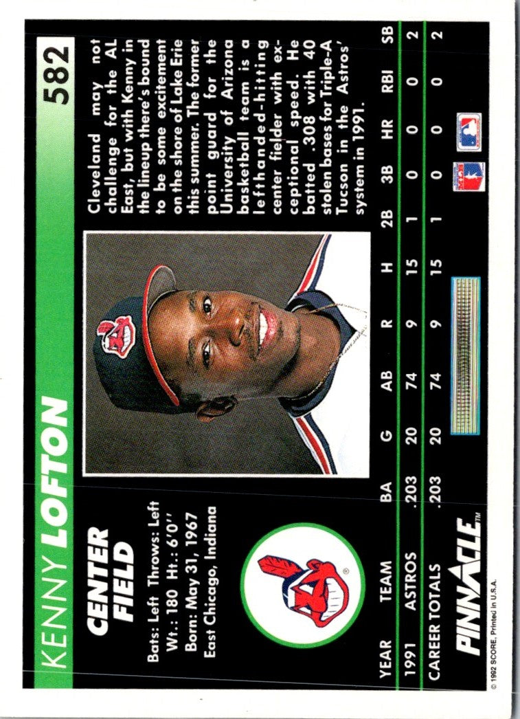 1992 Pinnacle Kenny Lofton