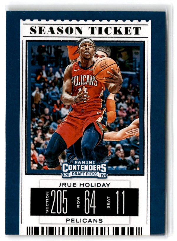 2019 Panini Contenders Draft Picks Ticket Blue Foil Jrue Holiday #23