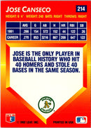1992 Triple Play Jose Canseco
