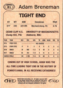 2018 SAGE HIT Silver Adam Breneman