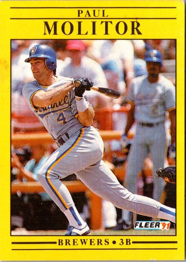 1991 Fleer Paul Molitor #591