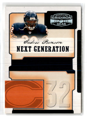 2006 Donruss Gridiron Gear Next Generation Silver Cedric Benson #NG-4 211/250