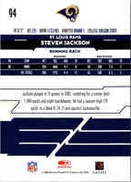 2006 Leaf Rookies & Stars Steven Jackson #94