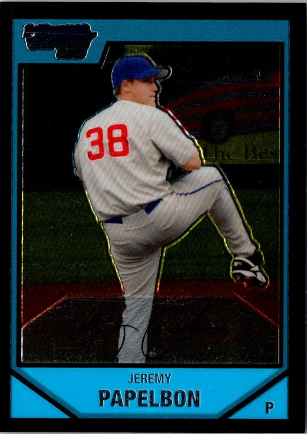 2007 Bowman Chrome Prospects Jeremy Papelbon #BC6