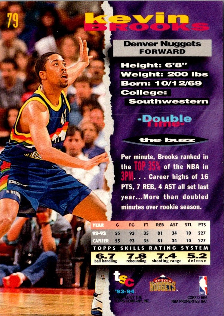 1993 Stadium Club Kevin Brooks