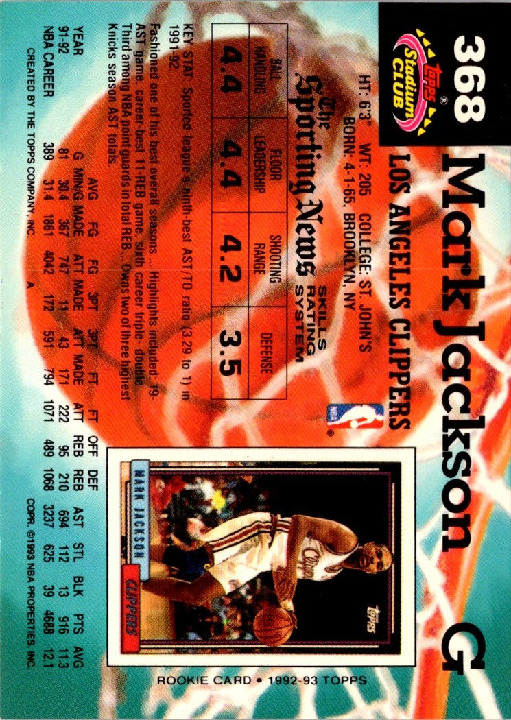 1992 Stadium Club Mark Jackson