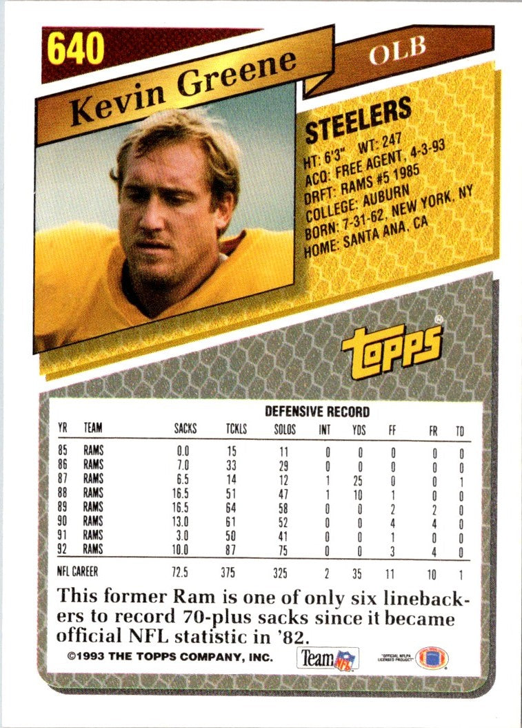 1993 Topps Kevin Greene