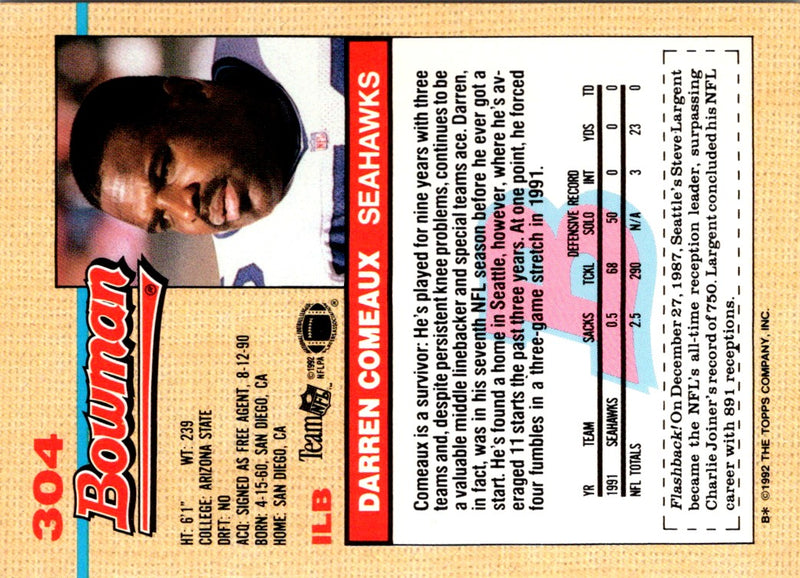 1992 Bowman Darren Comeaux