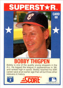 1989 Score Baseball's 100 Hottest Players Bobby Thigpen