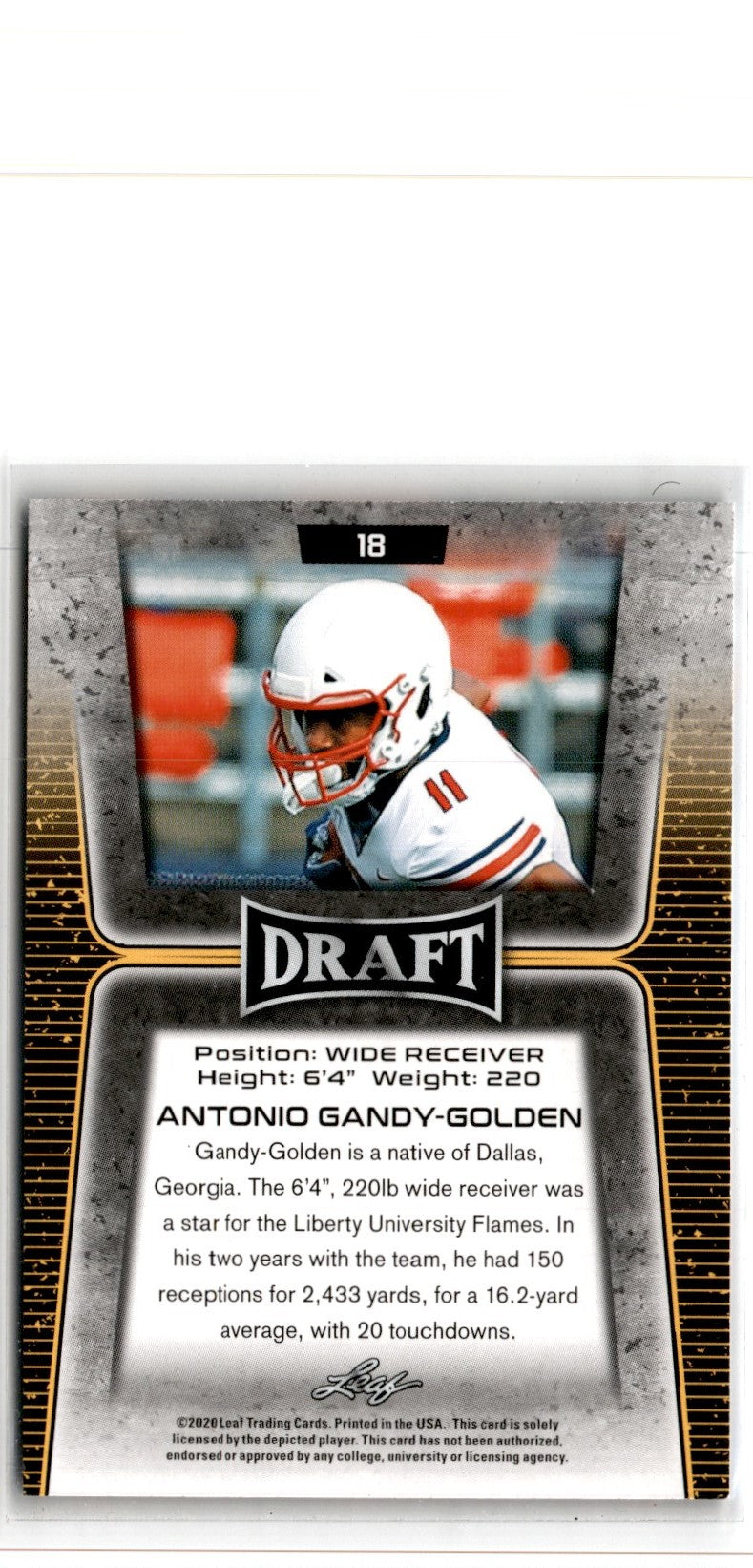 2020 Leaf Draft Antonio Gandy-Golden