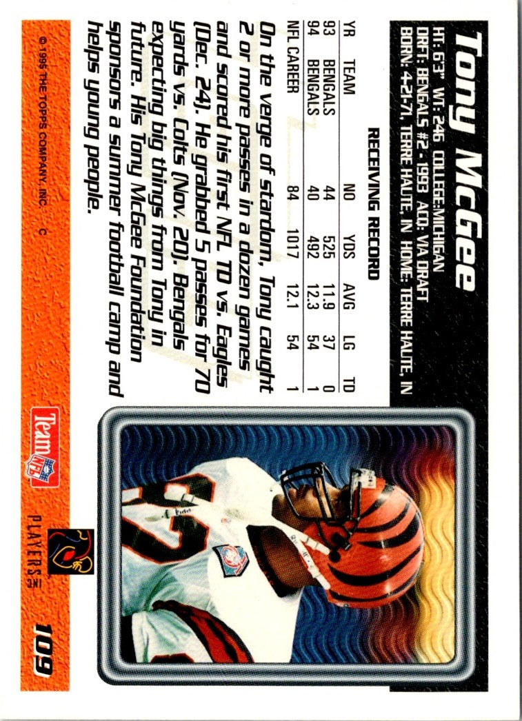 1995 Topps Factory Tony McGee