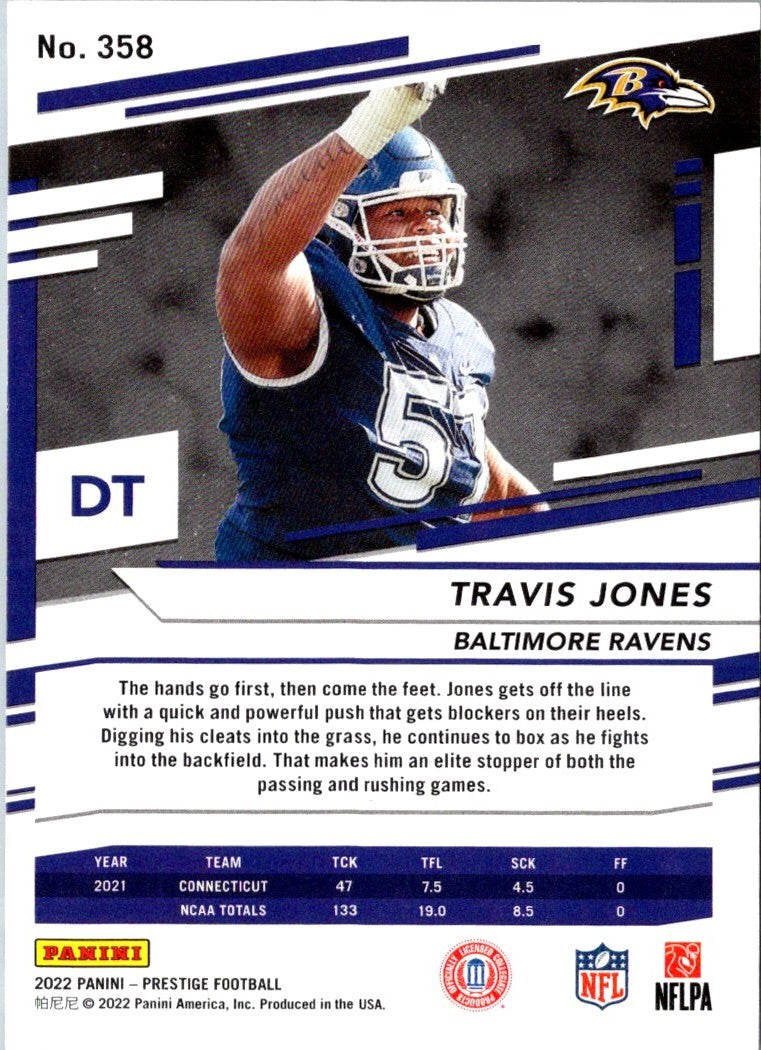 2022 Panini Prestige Travis Jones