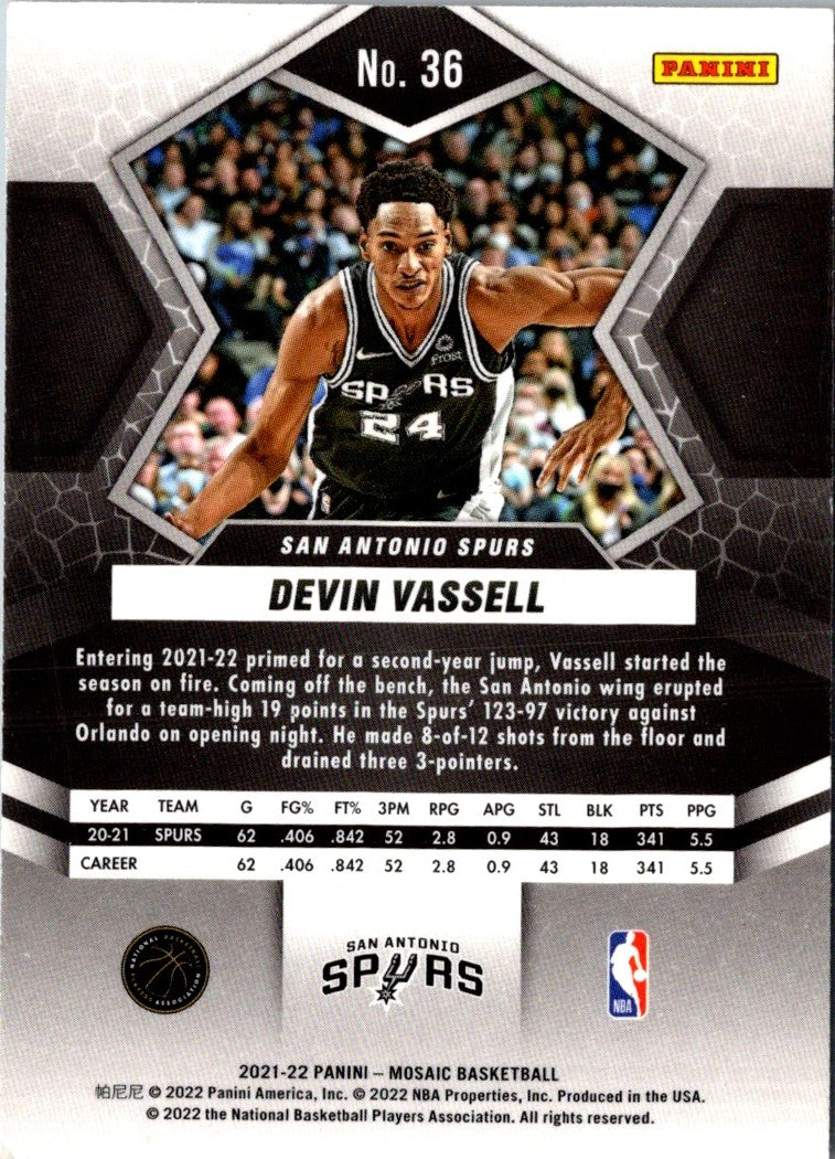 2021 Panini Mosaic Devin Vassell