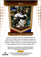 2021 Panini Chronicles Timeless Treasures Charlie Blackmon #6