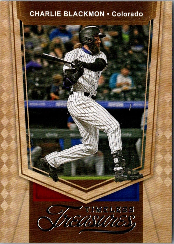 2021 Panini Chronicles Timeless Treasures Charlie Blackmon #6