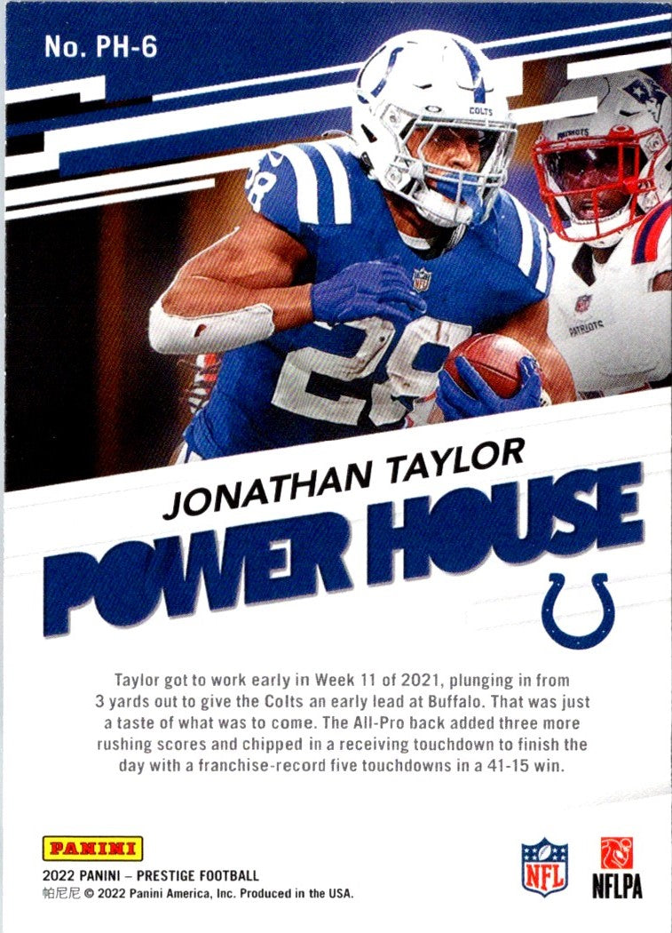 2022 Panini Prestige Power House Jonathan Taylor