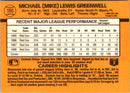 1989 Donruss Mike Greenwell