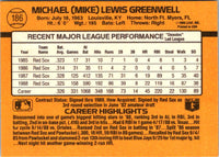 1989 Donruss Mike Greenwell #186
