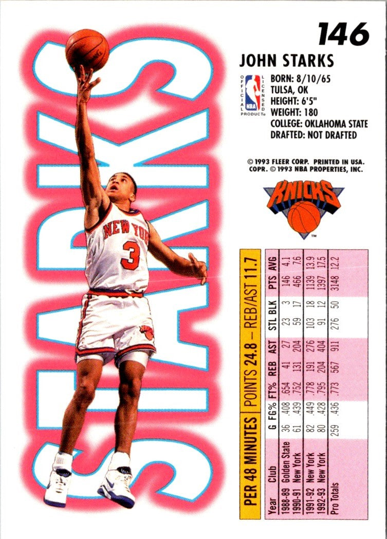 1993 Fleer John Starks