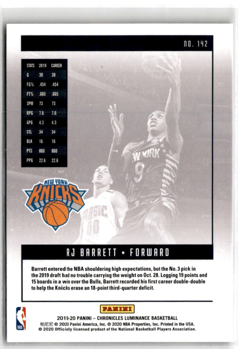 2020 Panini Impeccable Asia RJ Barrett