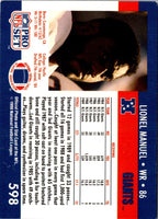 1990 Pro Set Lionel Manuel #598
