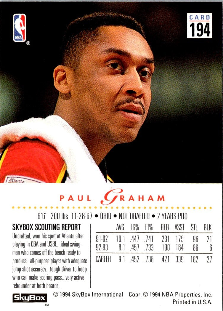 1993 SkyBox Paul Graham