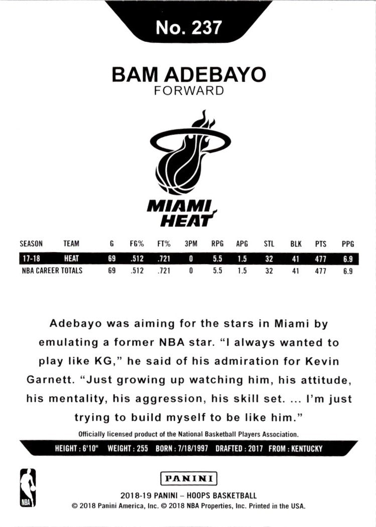 2018 Hoops Bam Adebayo