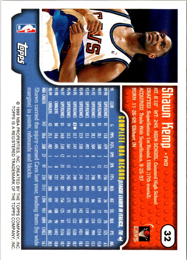 1999 Topps Shawn Kemp