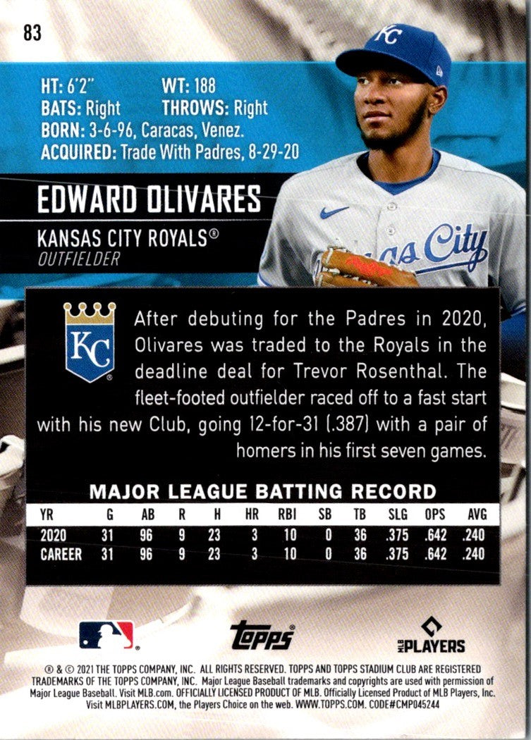 2021 Stadium Club Edward Olivares