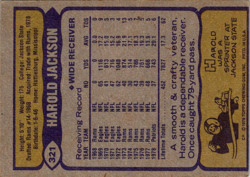 1979 Topps Harold Jackson