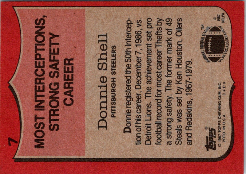 1987 Topps Donnie Shell