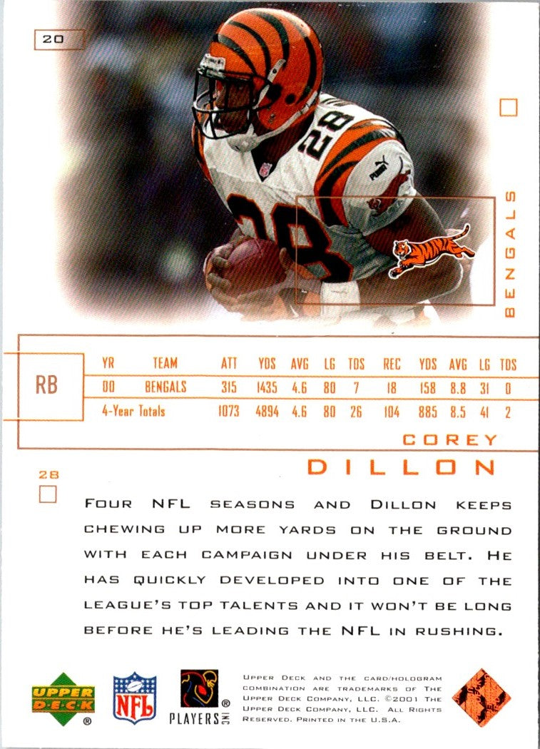 2001 Upper Deck Pros & Prospects Corey Dillon