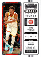 2022 Panini Contenders Game Ticket Red Trae Young #66