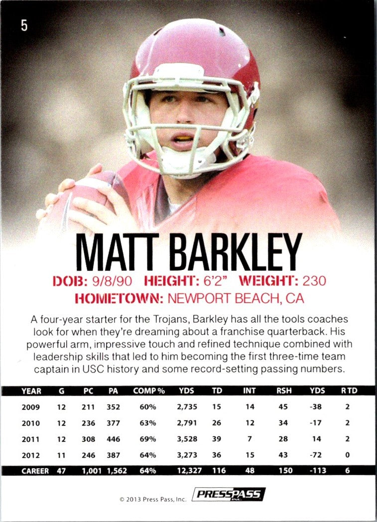 2013 Press Pass Matt Barkley