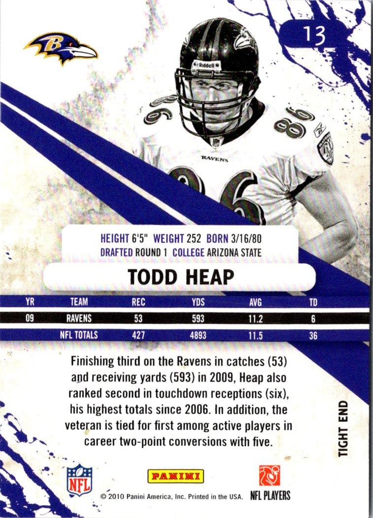 2010 Panini Rookies & Stars Todd Heap