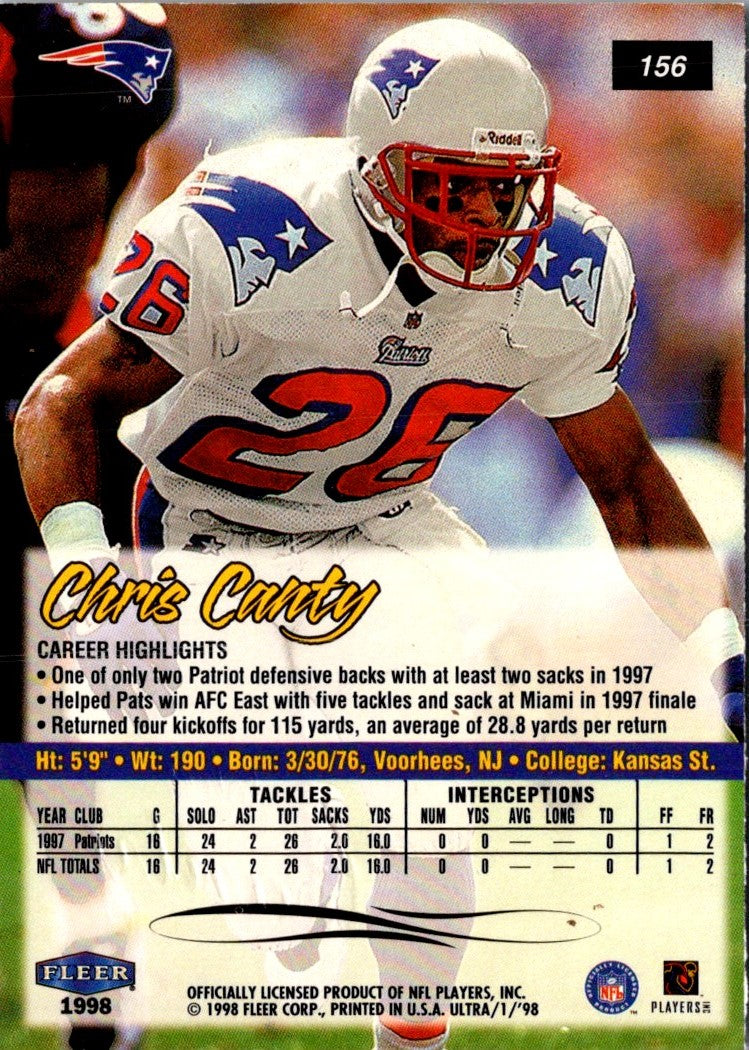 1998 Ultra Chris Canty