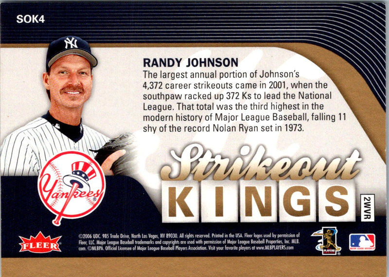 2006 Ultra Strikeout Kings Randy Johnson