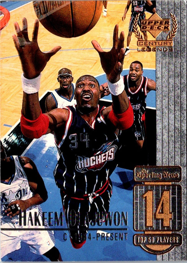 1999 Upper Deck Century Legends Hakeem Olajuwon #14