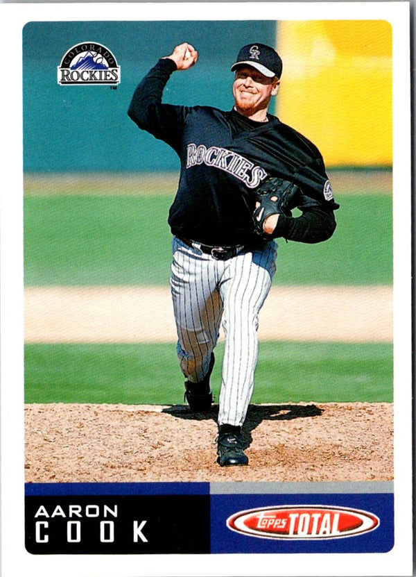 2002 Topps Total Aaron Cook #126 Rookie