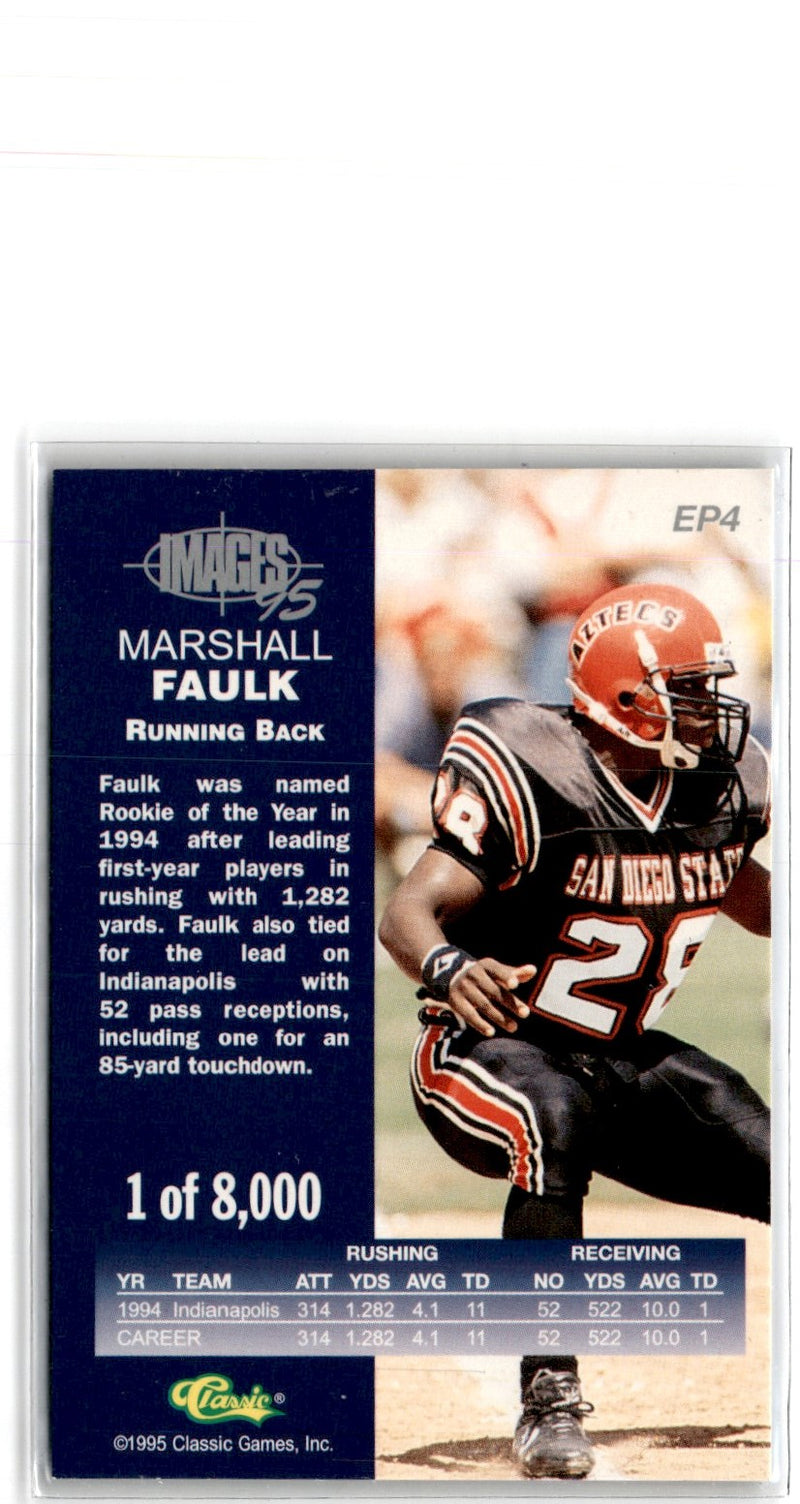 1995 Classic Images Limited Preview Marshall Faulk