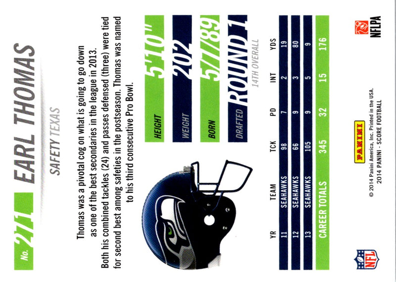 2014 Score Earl Thomas