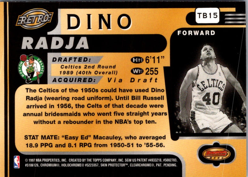 1996 Bowman's Best Dino Radja