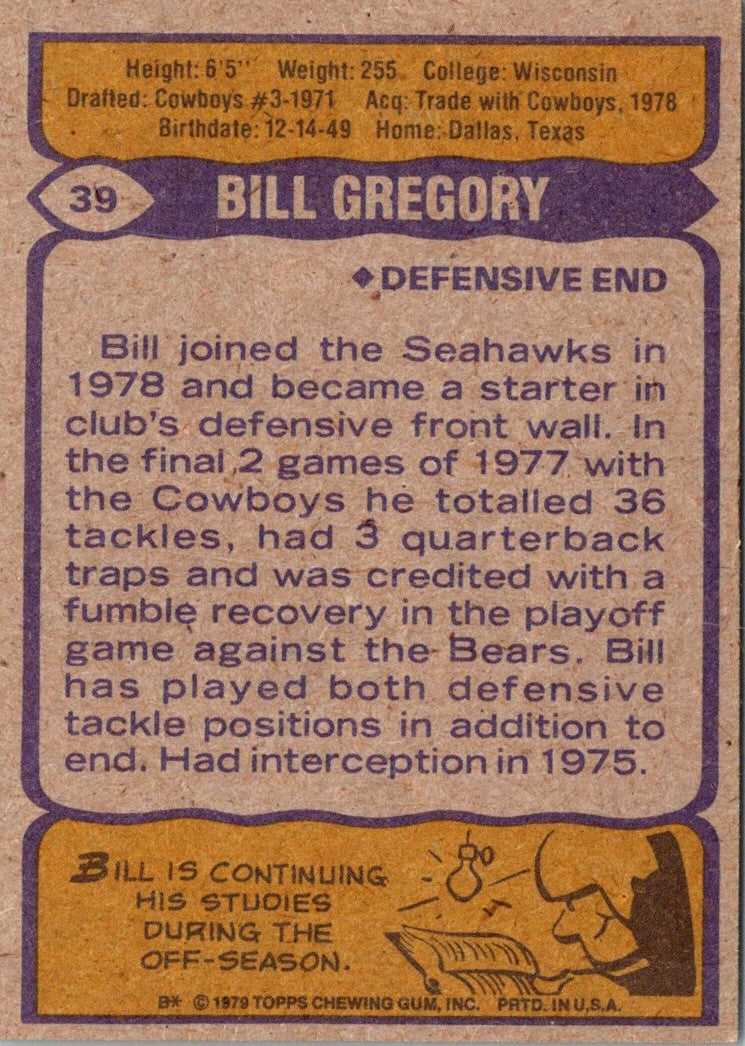 1979 Topps Bill Gregory