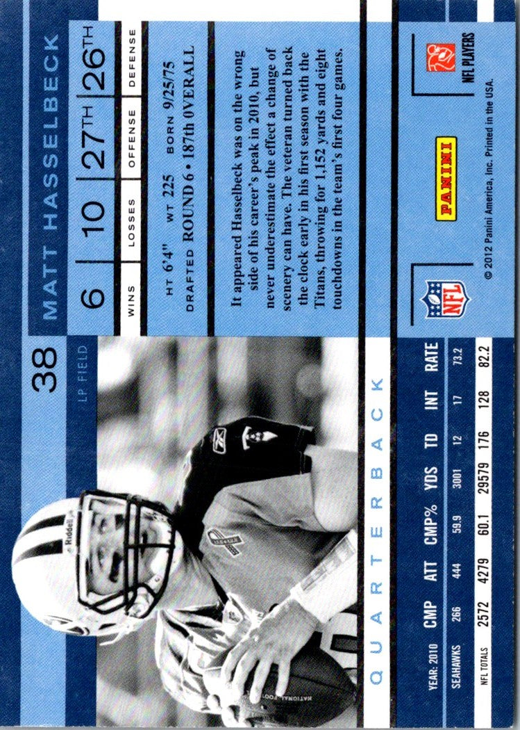 2011 Playoff Contenders Matt Hasselbeck
