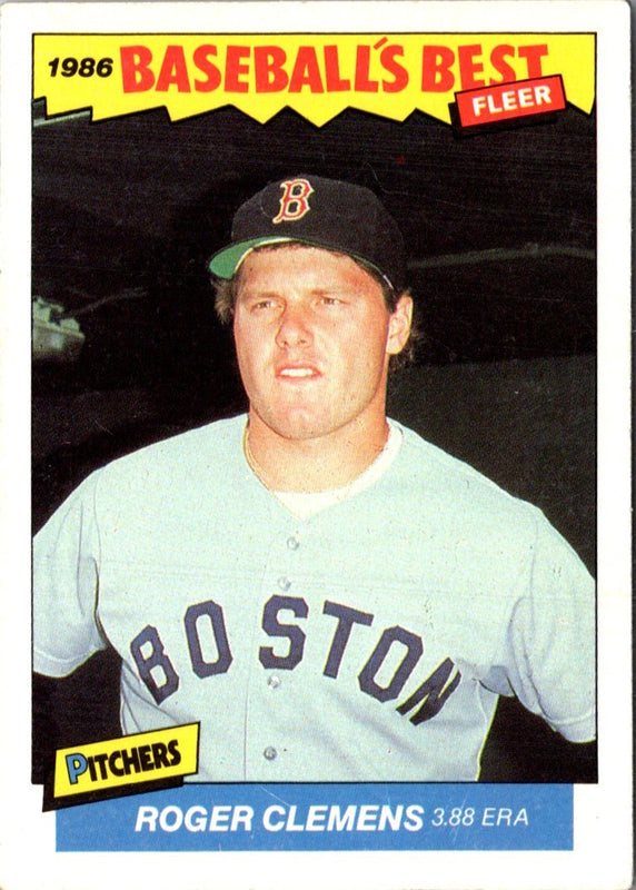 1986 Fleer Baseball's Best Sluggers vs. Pitchers Roger Clemens #7