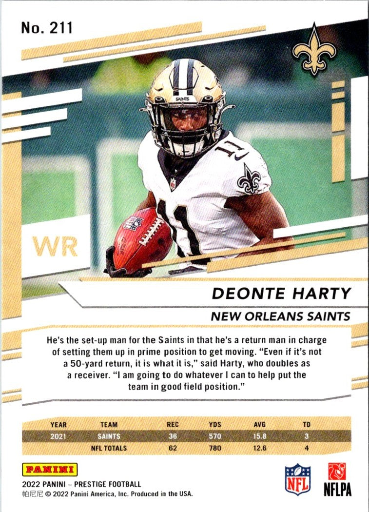 2022 Panini Prestige Deonte Harty