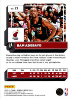 2022 Donruss Holo Laser Red/Gold Bam Adebayo #72